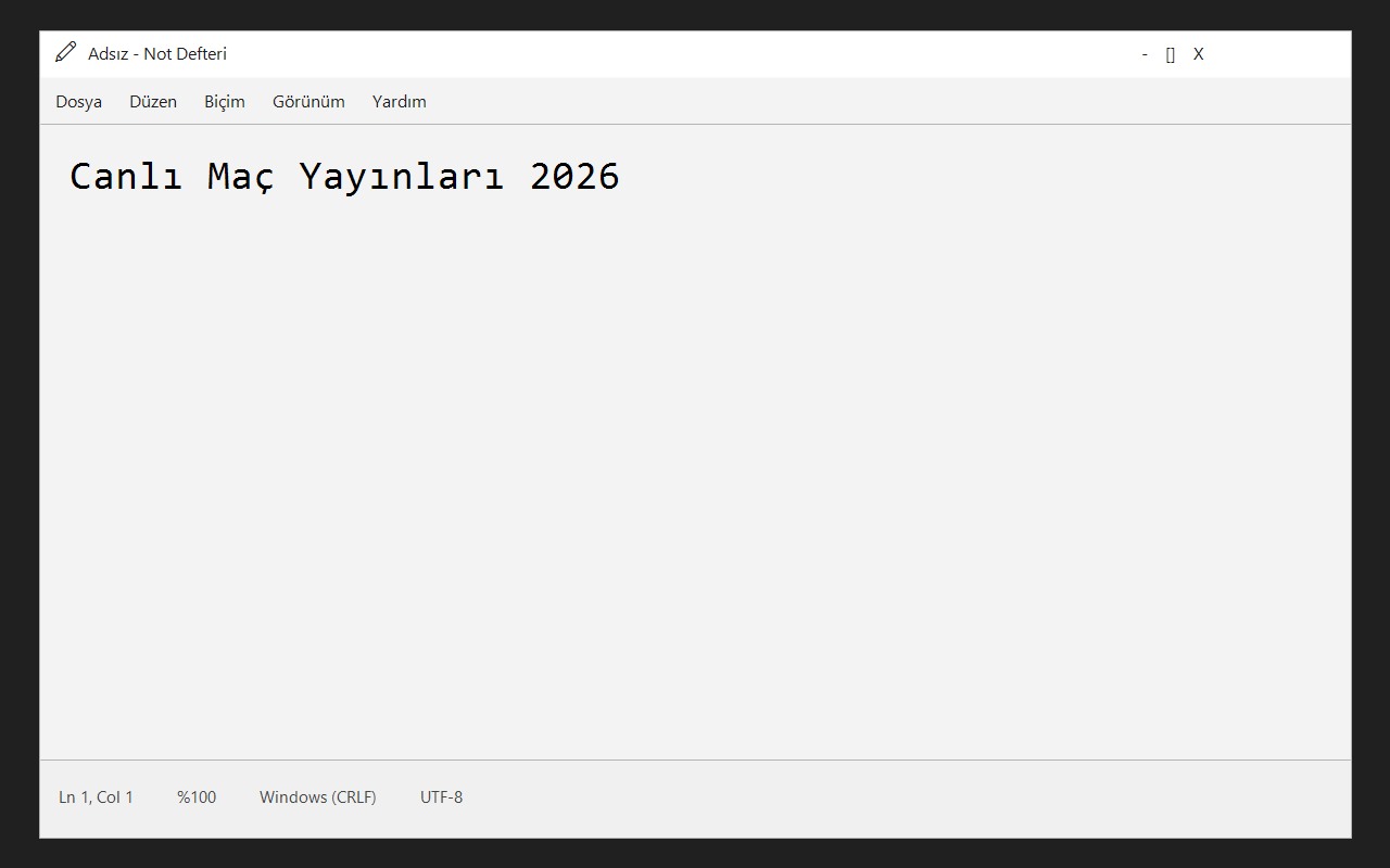 Canlı Maç Yayınları 2026
